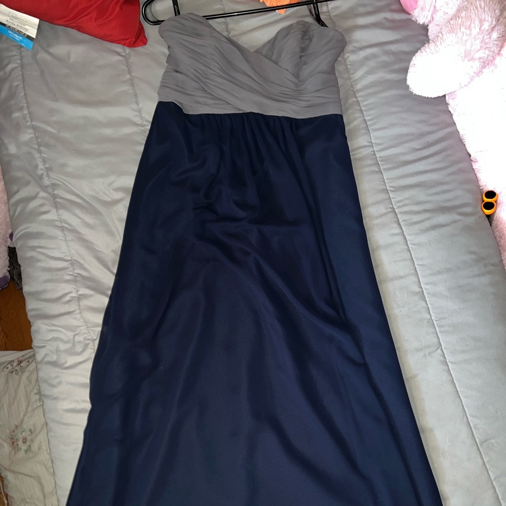 Navy blue and grey Alfred Angelo dress